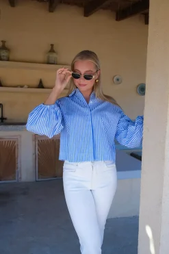 Pure Shirt Blue Striped^HIIL STUDIO Sale