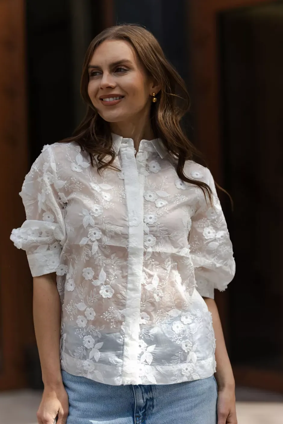 Pust Blouse White^MUNTHE Sale
