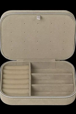 Q Velvet Stripe Zip Box Cobbelstone^DAY ET New