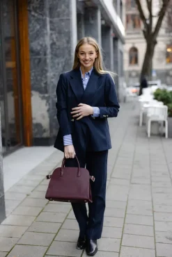 Raisa Blazer Navy Pinstripe^SAND Best