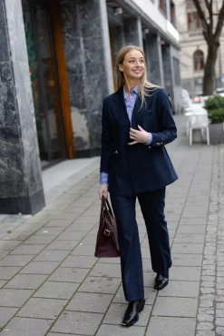 Raisa Blazer Navy Pinstripe^SAND Best