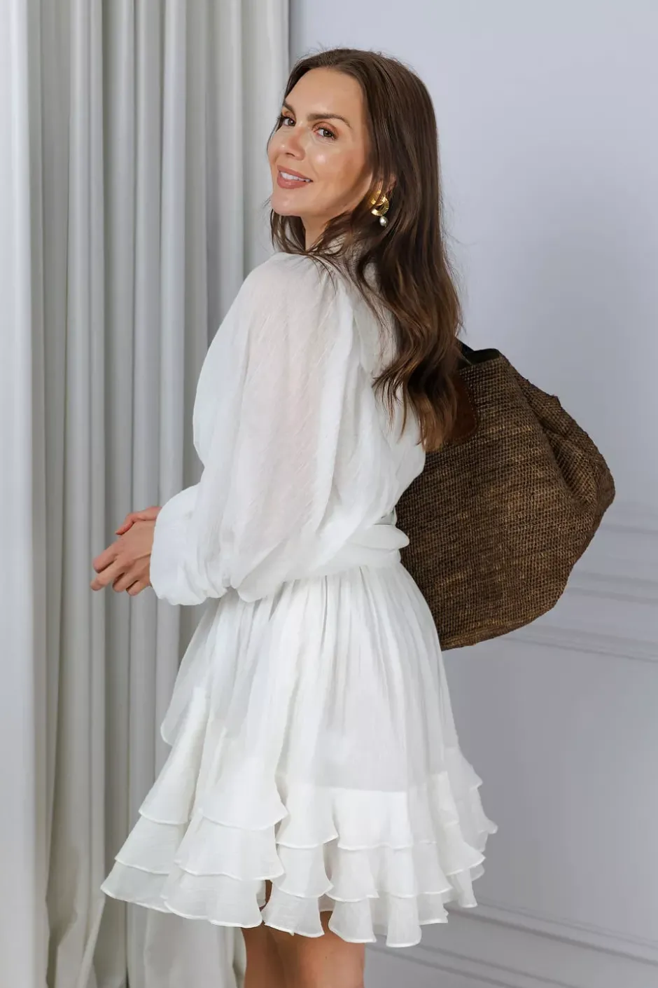 Ranch Frill Dress Offwhite^CONFETTIBIRD Discount