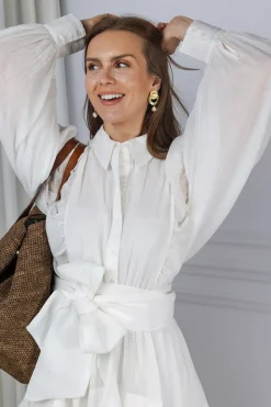 Ranch Frill Dress Offwhite^CONFETTIBIRD Discount