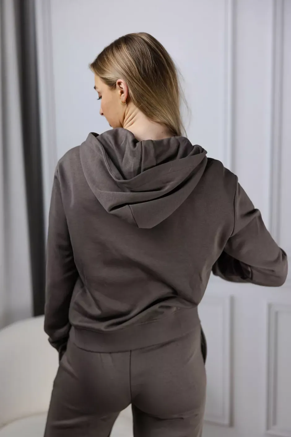 Regular Light Zip Hoodie Taupe^HOLZWEILER Discount
