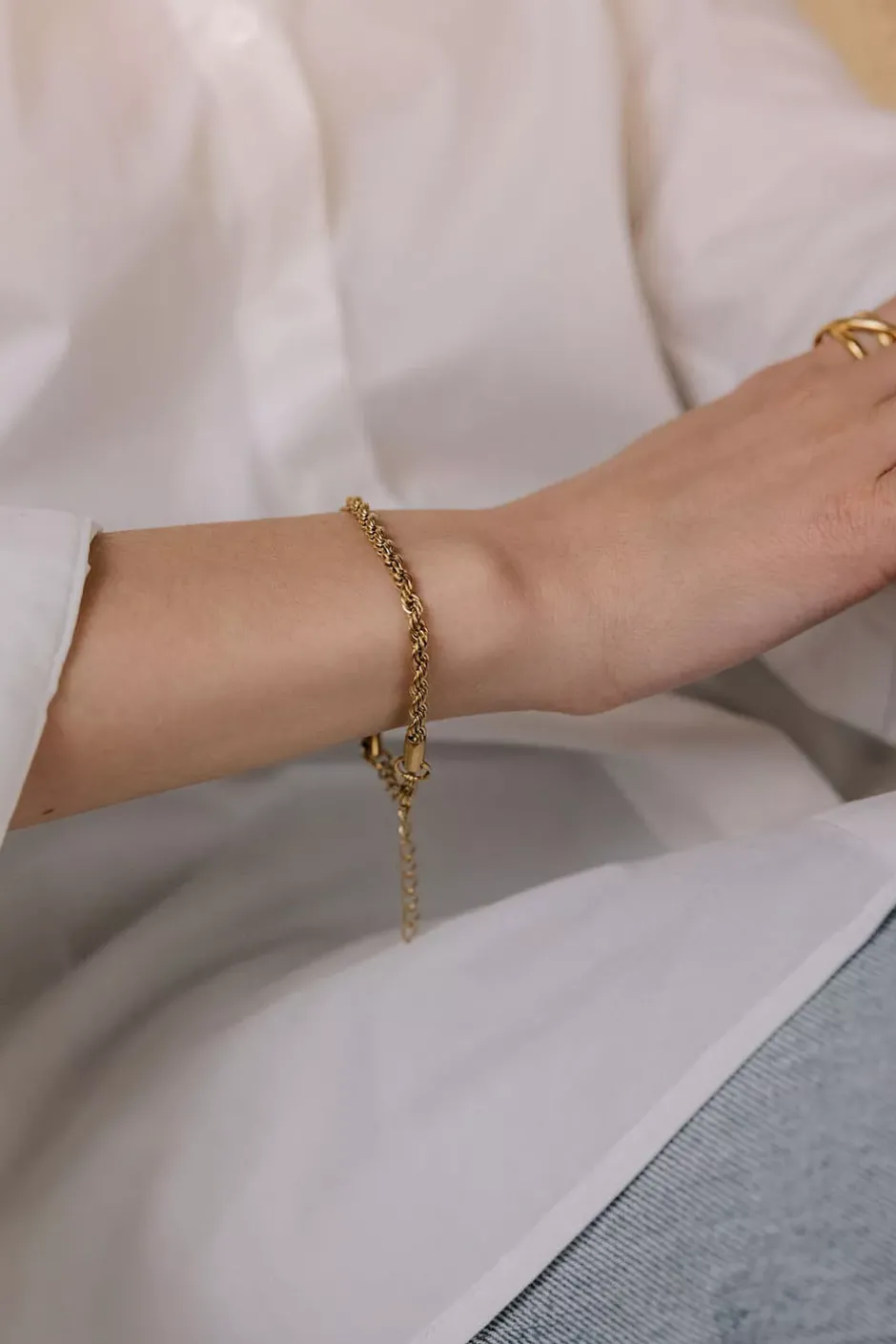 Rope Chain Bracelet Gold^HIIL STUDIO JEWELRY Hot