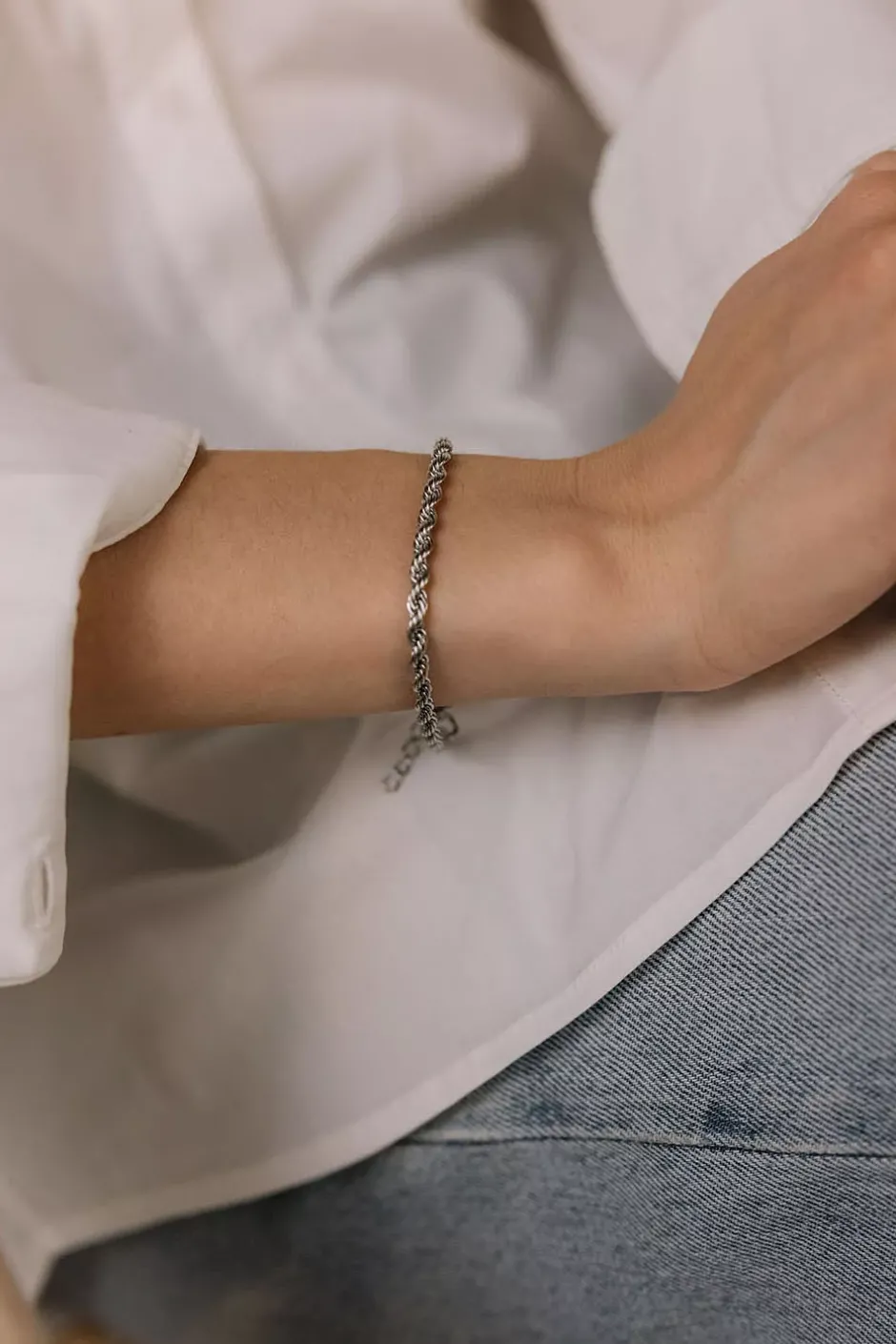 Rope Chain Bracelet Silver^HIIL STUDIO JEWELRY Outlet