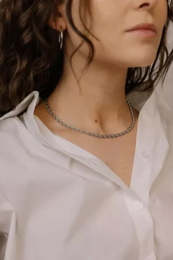 Rope Chain Necklace Silver^HIIL STUDIO JEWELRY New