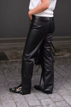 Roy Pant Black Recycled Leather^ANINE BING Hot