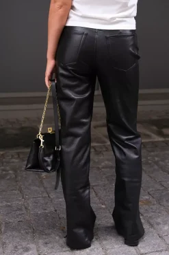 Roy Pant Black Recycled Leather^ANINE BING Hot