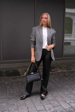 Roy Pant Black Recycled Leather^ANINE BING Hot