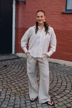 Sabine Linen Stripe Pant Natural Stripe^ARNIE SAYS Fashion