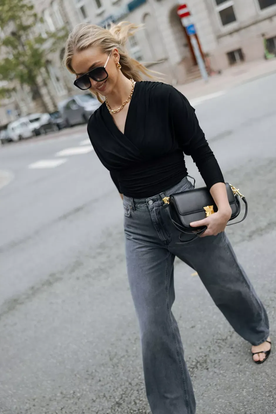 Salvia Top Black^VIVEH Clearance