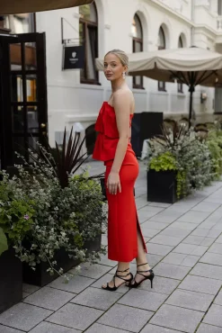 Sculpted Slim Dress Red^CARMA Hot