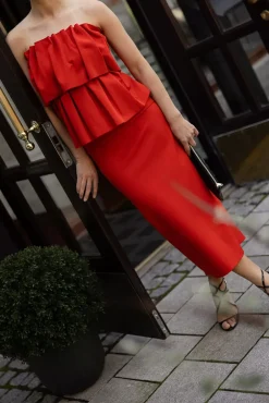 Sculpted Slim Dress Red^CARMA Hot