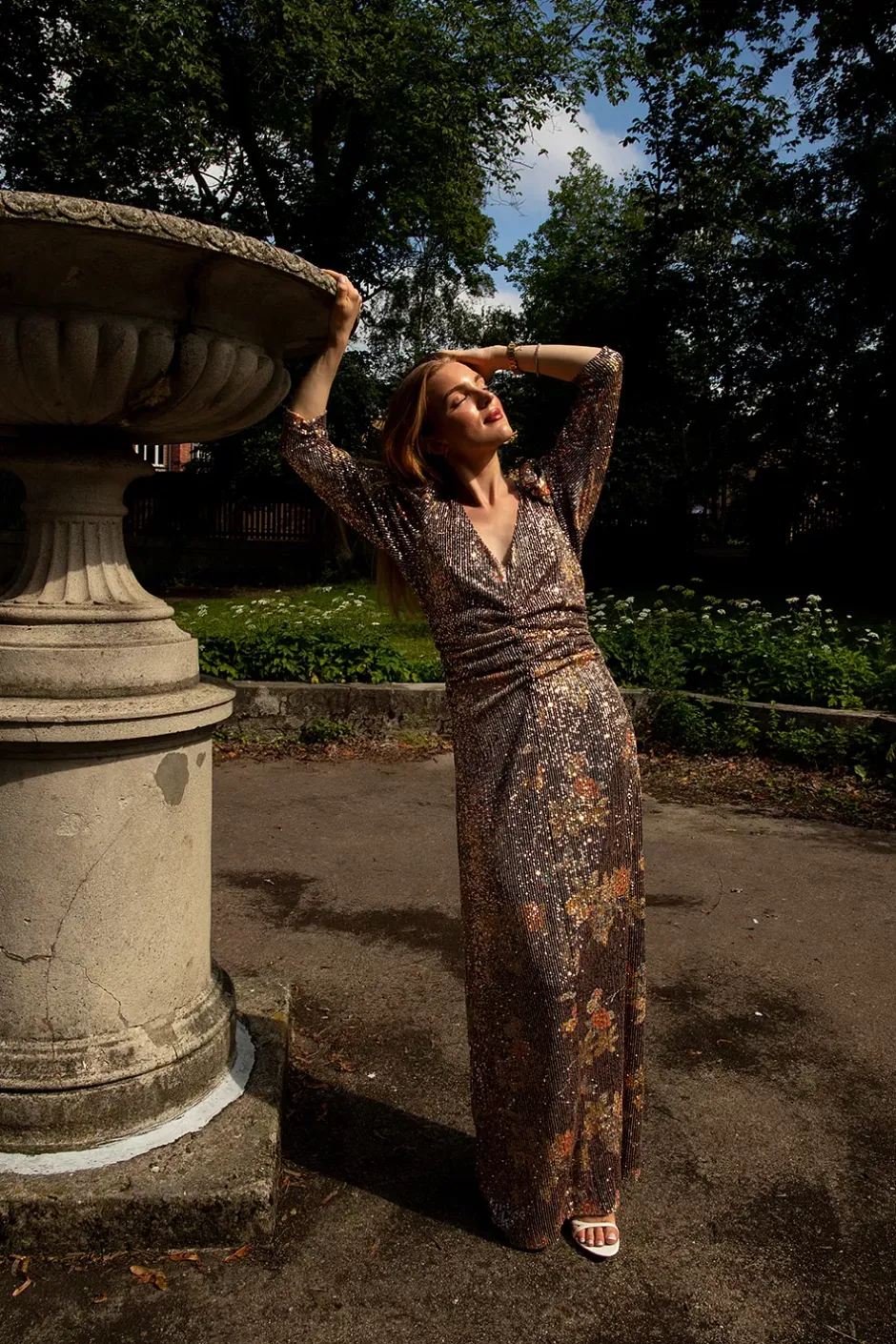 Sequins Maxi Dress Night Garden^CARMA Online