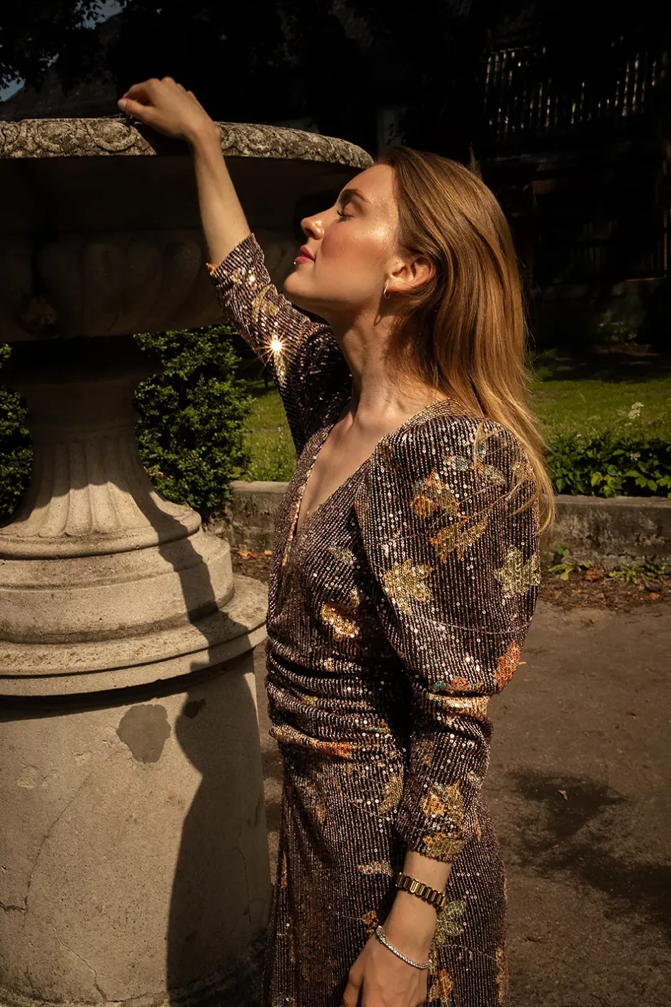 Sequins Maxi Dress Night Garden^CARMA Online