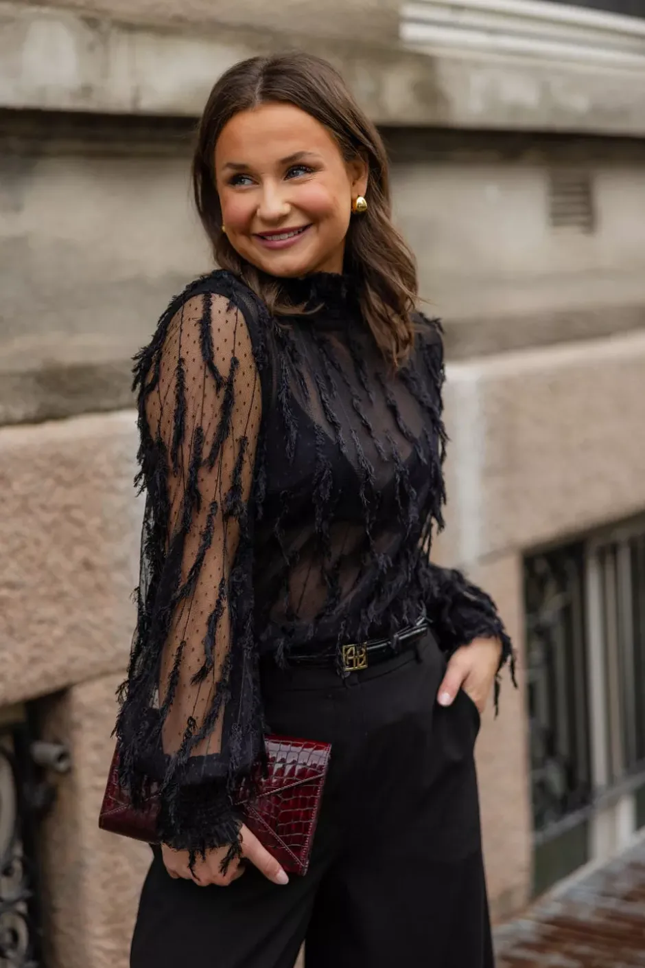 Skallo Blouse Black^MUNTHE Clearance