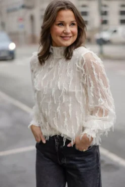 Skallo Blouse Creme^MUNTHE Online