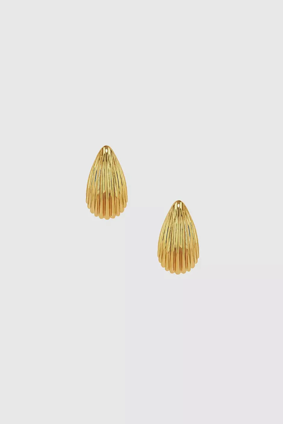 Small Ribbed Drop Earrings Gold^ANINE BING Best