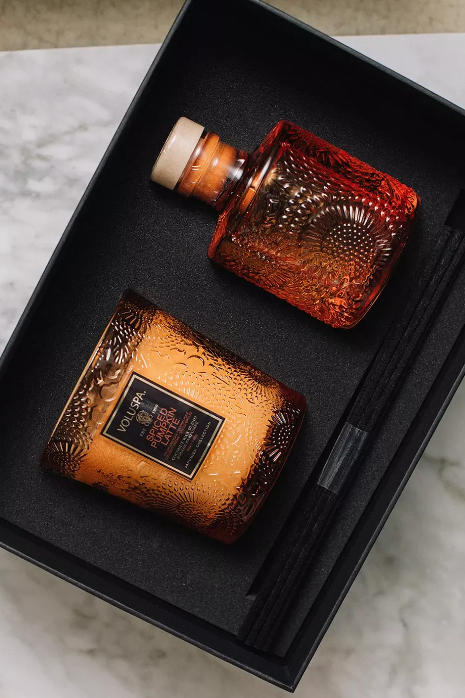 Spiced Pumpkin Latte Demi Candle & Diffuser Duo Set^VOLUSPA Fashion