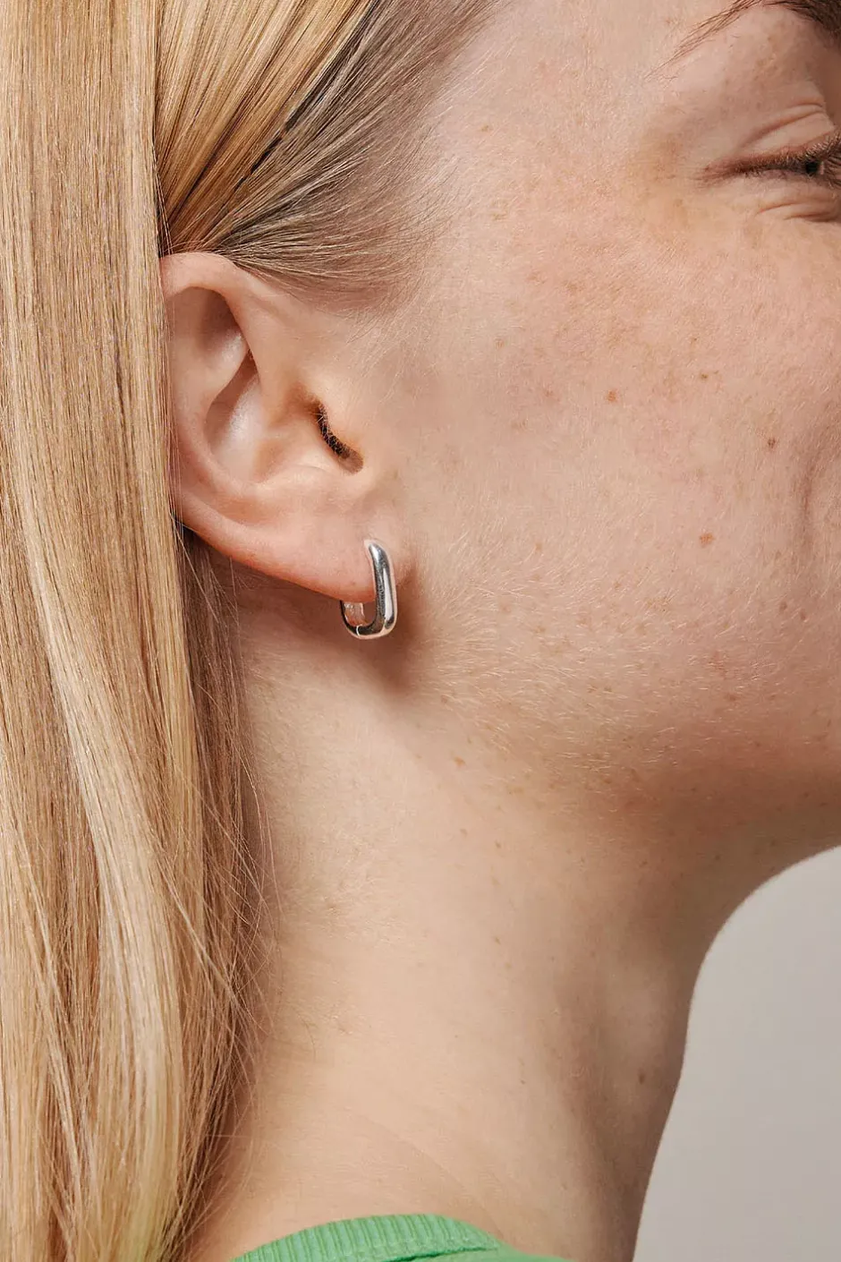 Square 15MM Hoops Silver^ENAMEL COPENHAGEN Clearance
