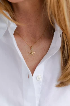 Starfish Necklace Gold Crystal^CAROLINE SVEDBOM Best