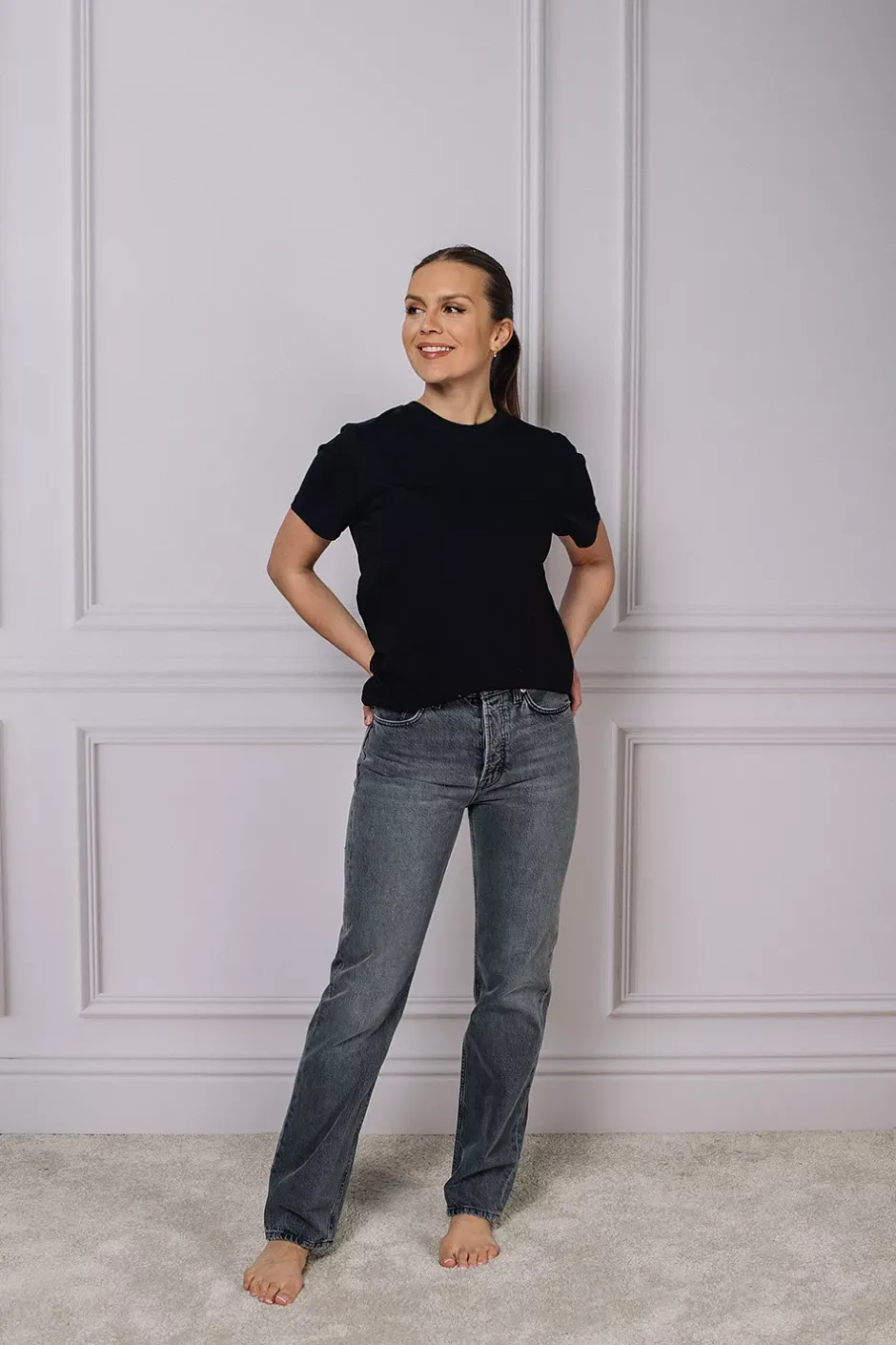 Straight Leg Denim Grey^DAGMAR Hot