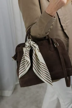 Striped Scarf Mocha Mouse^LESCARF Sale