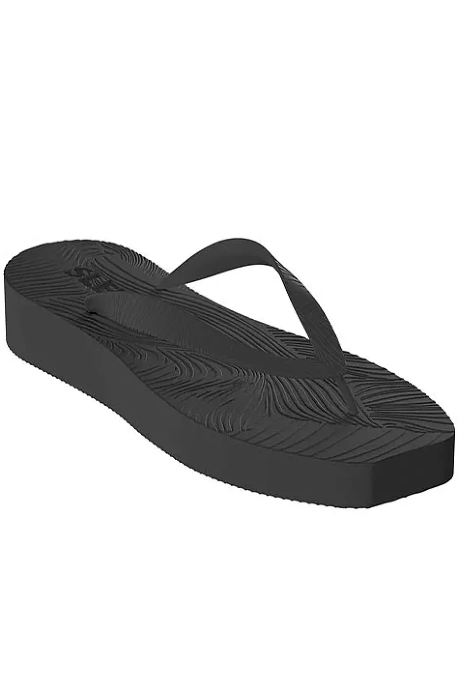 Tapered Platform Flip Flops Black^SLEEPERS Outlet