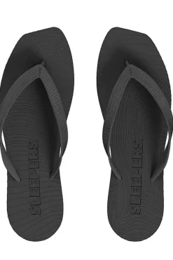 Tapered Platform Flip Flops Black^SLEEPERS Outlet
