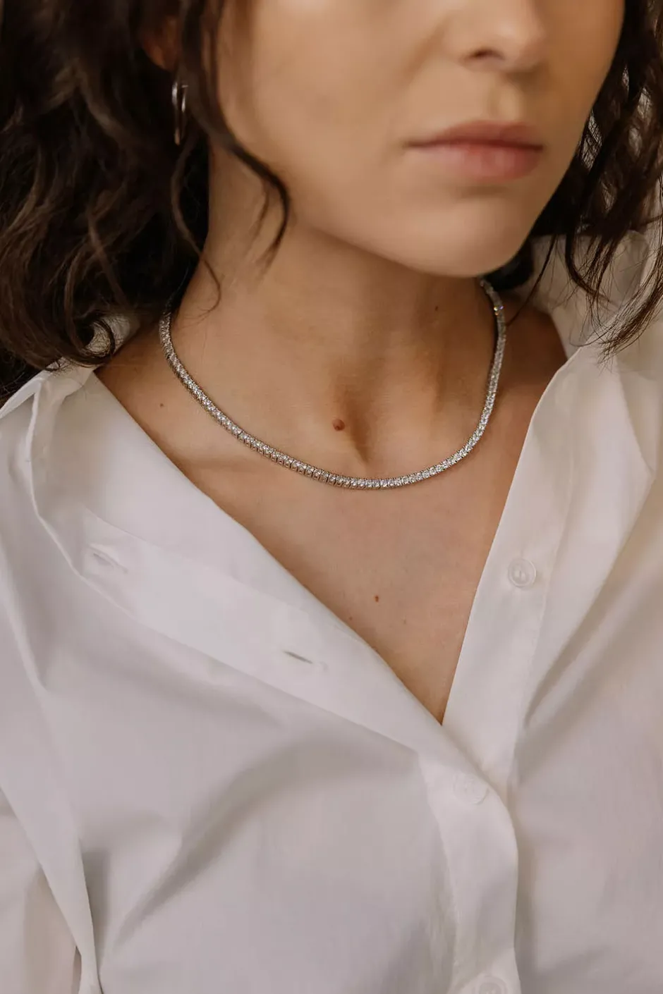 Tennis Necklace Silver^HIIL STUDIO JEWELRY Sale