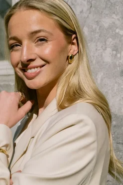 The Camille Earrings Gold^LIÈ STUDIO New