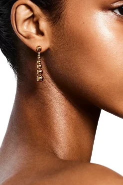 The Rebecca Earrings Gold^LIÈ STUDIO Clearance