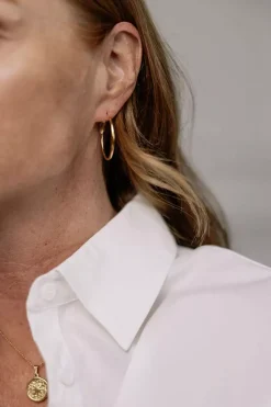 Thin Hoops Medium Gold^HIIL STUDIO JEWELRY Online