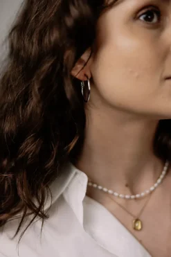Thin Hoops Medium Silver^HIIL STUDIO JEWELRY Fashion