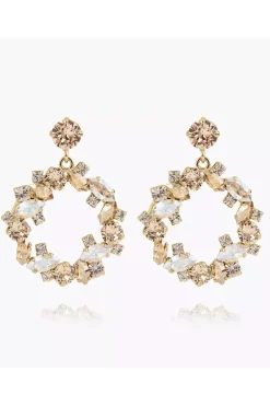 Thyra Earrings Gold Crystal/Golden Shadow^CAROLINE SVEDBOM Outlet
