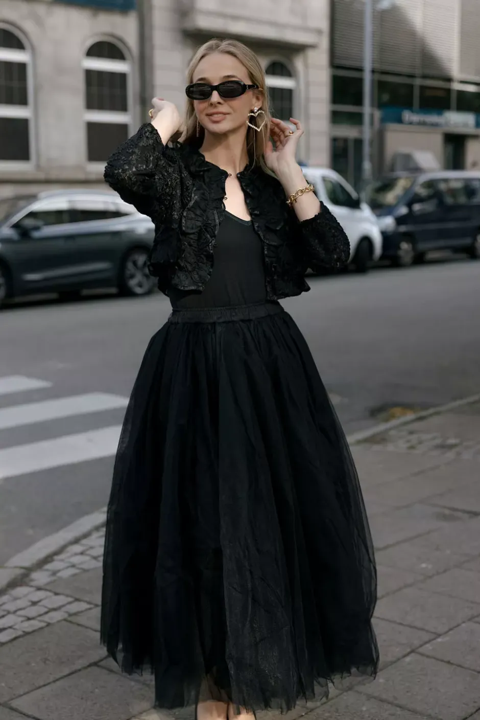Tulle Maxi Skirt Black^CARMA Discount