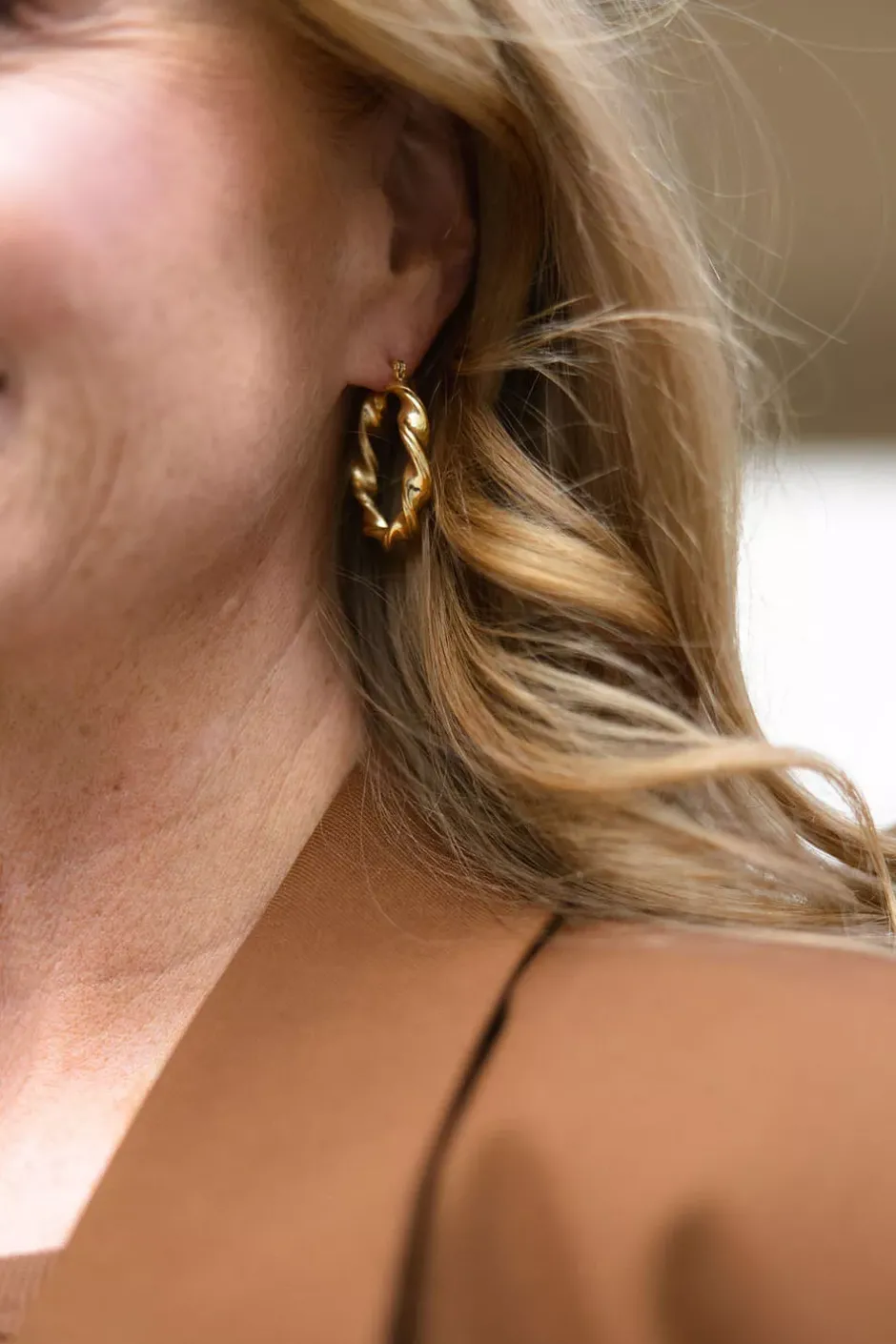 Twisted Earrings Large Gold^HIIL STUDIO JEWELRY Online