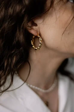 Twisted Earrings Large Gold^HIIL STUDIO JEWELRY Online