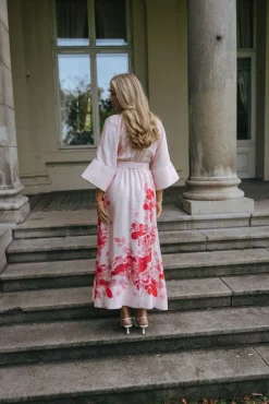 Viscose Collared Dress Pink Field^BY TIMO Outlet