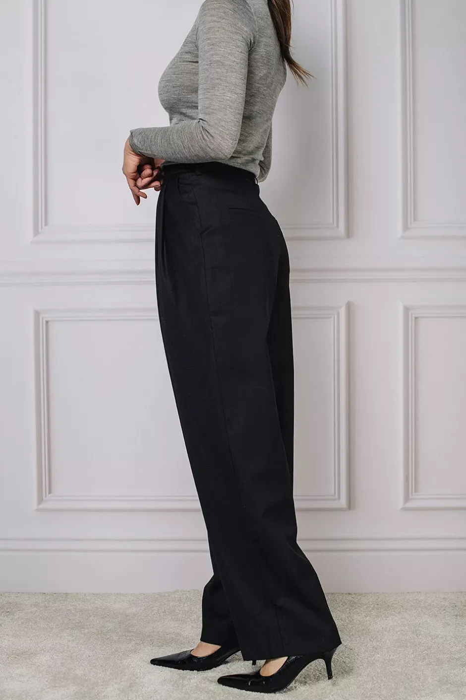 Wide Suit Trousers Black^DAGMAR Sale