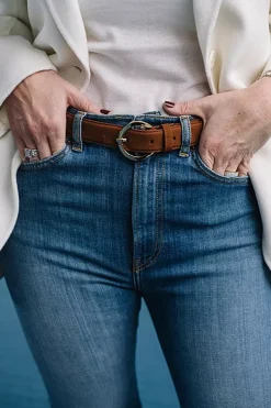 Woman Belt 91660G Havana^MAISON BOINET Fashion
