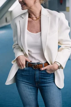 Woman Belt 91660G Havana^MAISON BOINET Fashion
