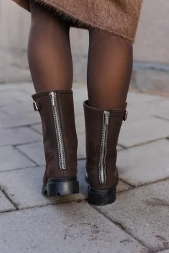 Zip Biker Fur Rain Dark Brown^HELENE WESTBYE Sale